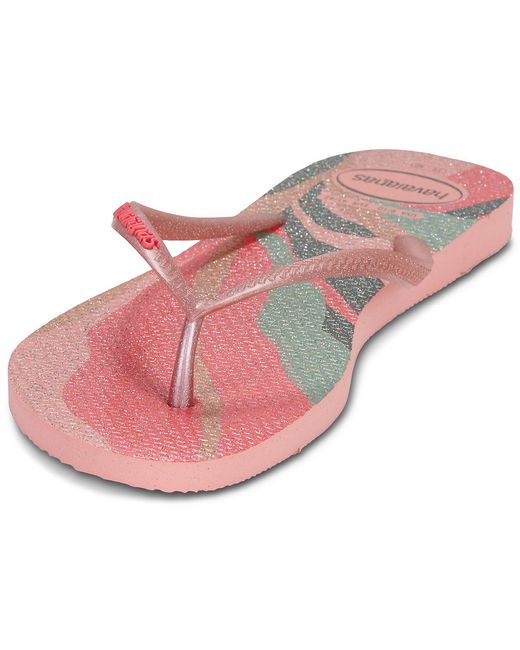 Havaianas Pink Flip Flops / Sandals (shoes) Slim Palette Glow