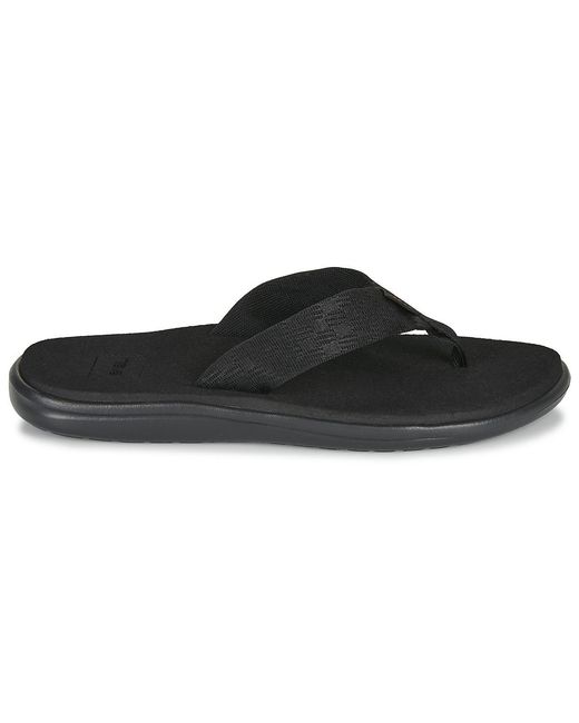 Teva Black Flip Flops / Sandals (shoes) Voya Flip for men