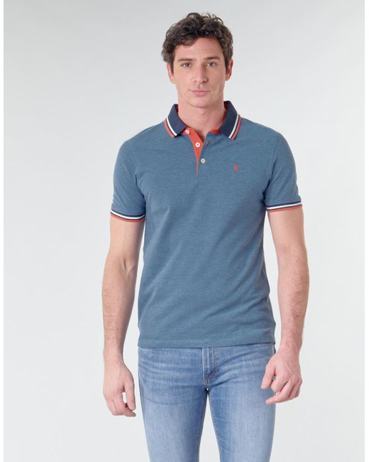 Jack & Jones Blue Jack Jones Jjepaulos Polo Shirt for men