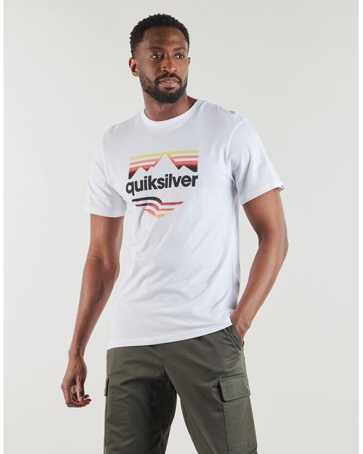 Quiksilver White T Shirt Ev Horizon Fade Ss for men
