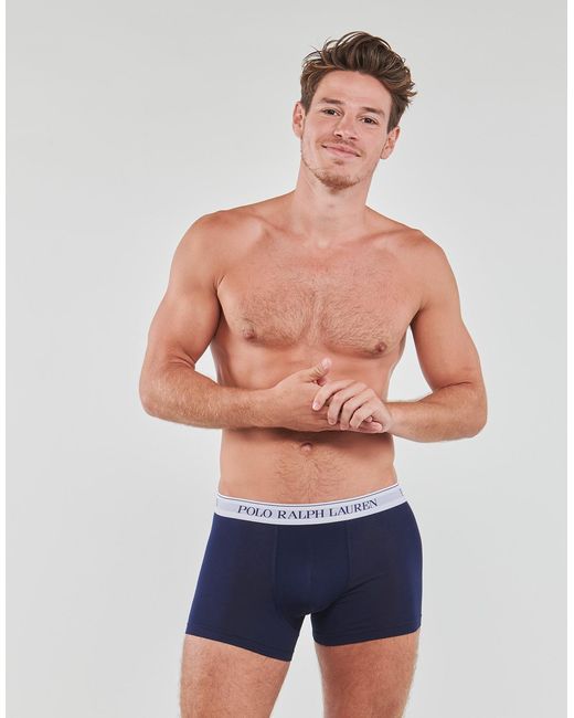 Polo Ralph Lauren Blue Classic Trunk X3 Boxer Shorts for men