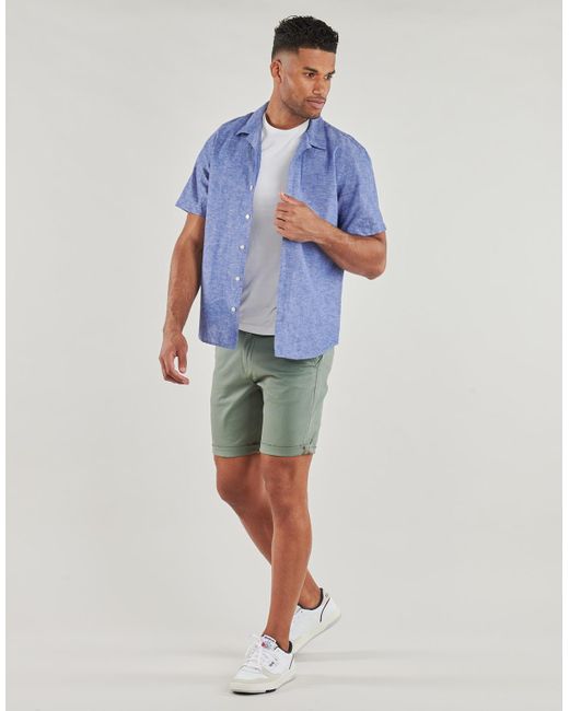SELECTED Blue Short Sleeved Shirt Slhregsun for men