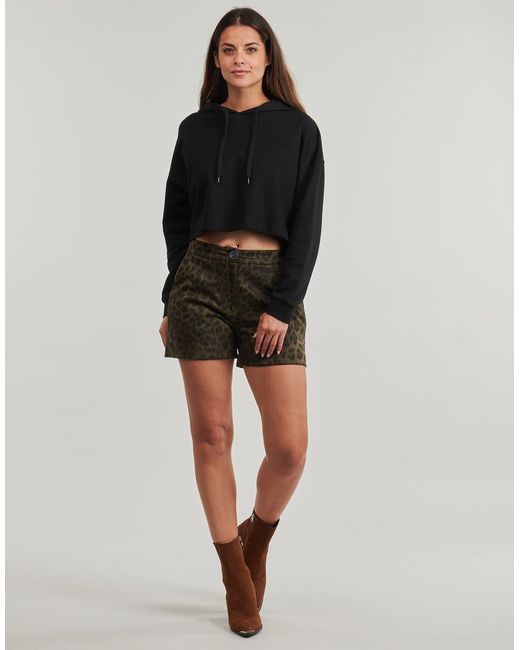 ONLY Green Shorts Onlmoon Aop Fauxsuede