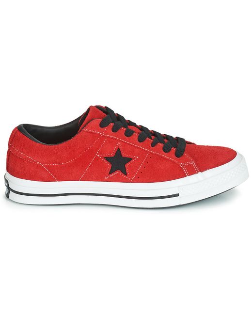 Converse One Star Suede Trainers in Red - Save 38% | Lyst UK