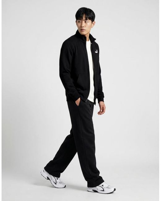 PUMA Black Tracksuit Jacket Ess No. 1 Logo Track Jacket Fl for men