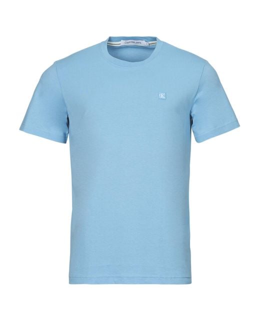 Calvin Klein Blue T Shirt Ck Embro Badge Tee for men