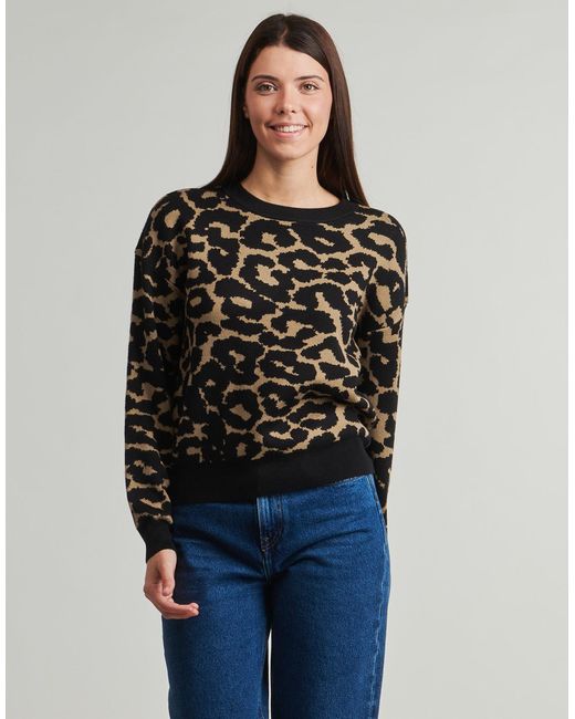 Vero Moda Black Sweater Vmsiljeanimal