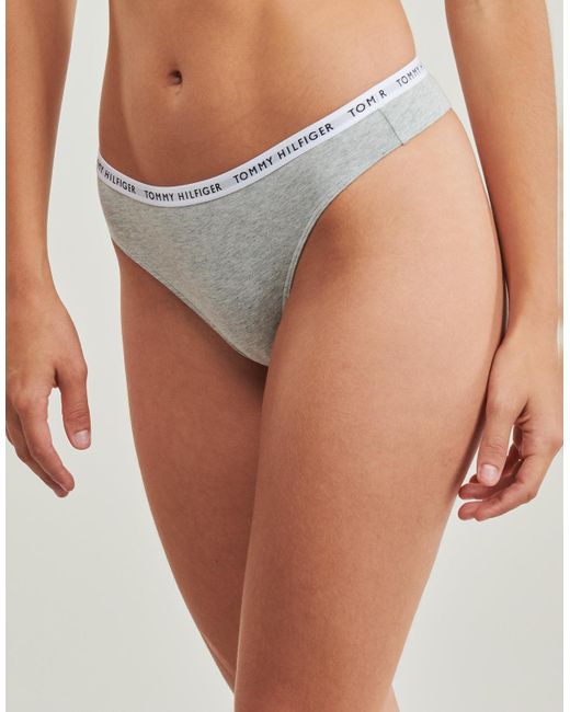 Tommy Hilfiger Black Tanga Briefs 3p Thong