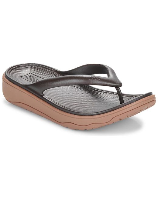 Fitflop Gray Flip Flops / Sandals (shoes) Relieff Metallic Recovery Toe-post Sandals