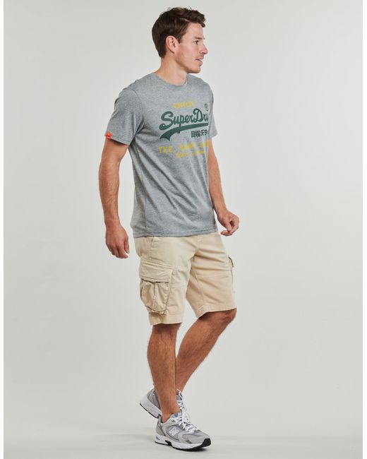 Superdry Gray T Shirt Vintage Logo for men