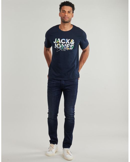 Jack & Jones Blue Skinny Jeans Jjiglenn Jjfox 50sps Cb 104 for men