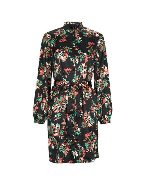 Vero Moda Black Dress Vmcana L/s Abk Shirt Dress Wvn Btq