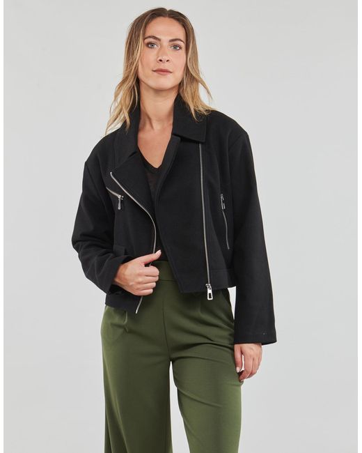 ONLY Black Leather Jacket Onlnancy Biker Jacket Otw