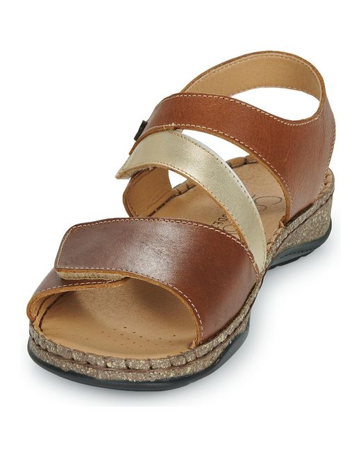 Casual Attitude Brown Flat Sandals Slowan