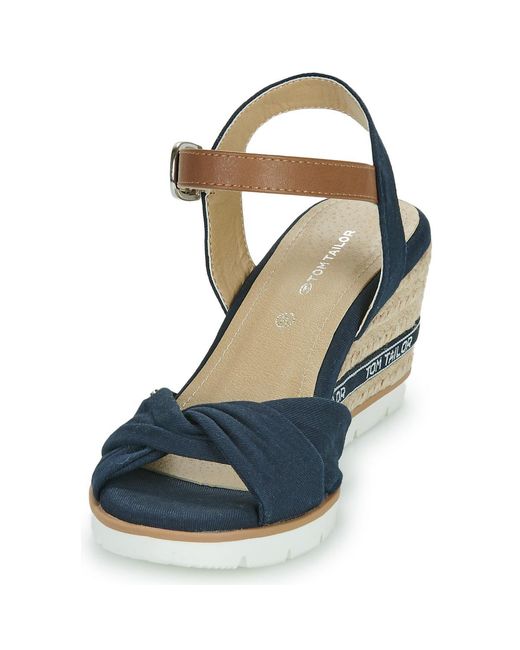 Tom Tailor Blue Wedge Sandals Nami