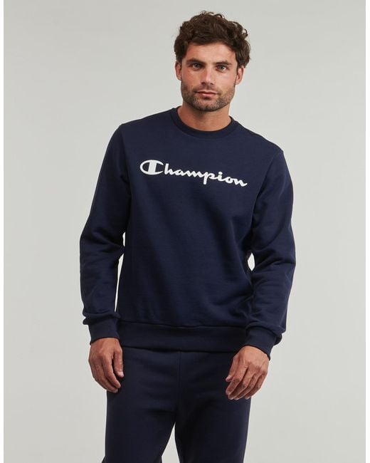 Champion Blue Sweatshirts Crewneck Sweatshirt for men