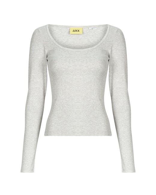 JJXX Gray Long Sleeve T-shirt Jxstar Ls U Neck Top