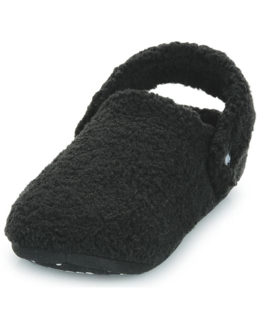 CROCSTM Black Flip Flops Classic Cozzzy Slipper