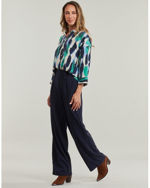 ONLY Blue Wide Leg / Harem Trousers Onlsania Button Pant Jrs
