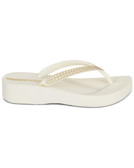 Ipanema White Flip Flops / Sandals (shoes) Mesh Xi Plat Fem