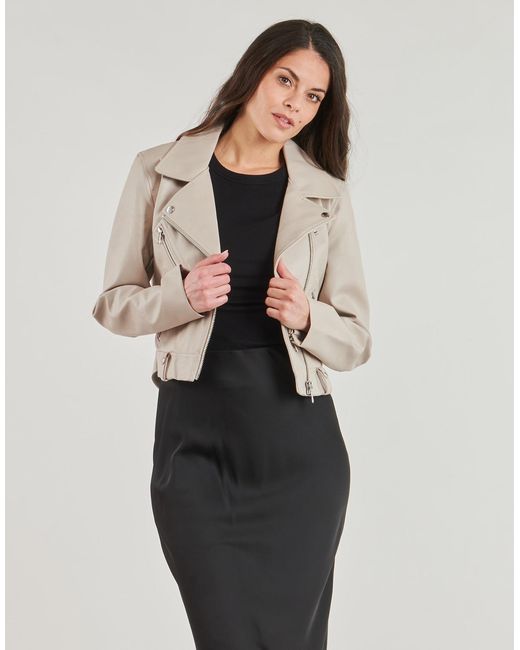 ONLY Natural Leather Jacket Onlvera