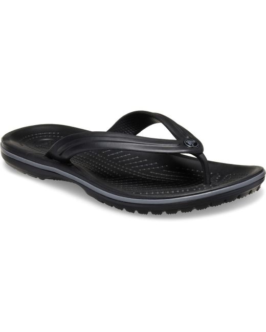 CROCSTM Black Crocband Flip Toe Post Sandals
