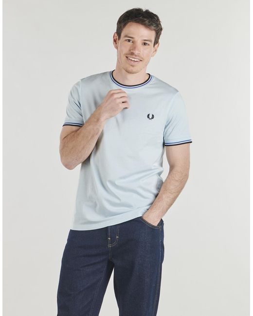 Fred Perry Blue T Shirt Twin Tipped T-shirt for men