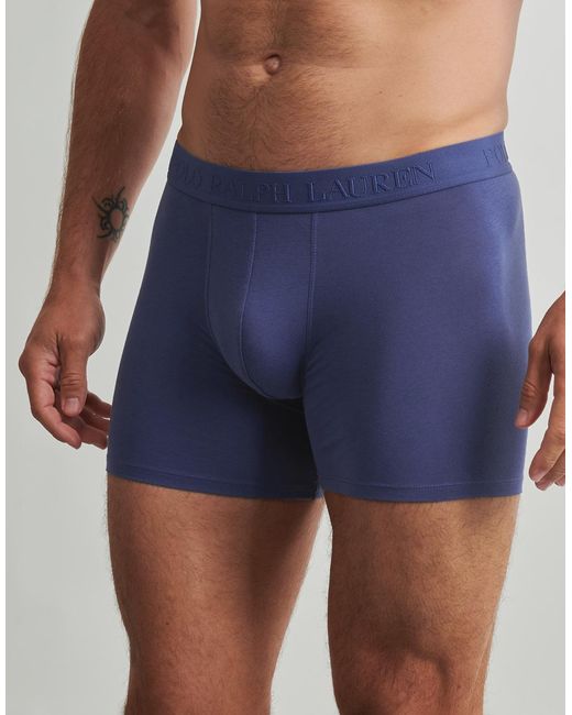 Polo Ralph Lauren Blue Boxer Shorts Boxer Brief-3 Pack-boxer Brief for men