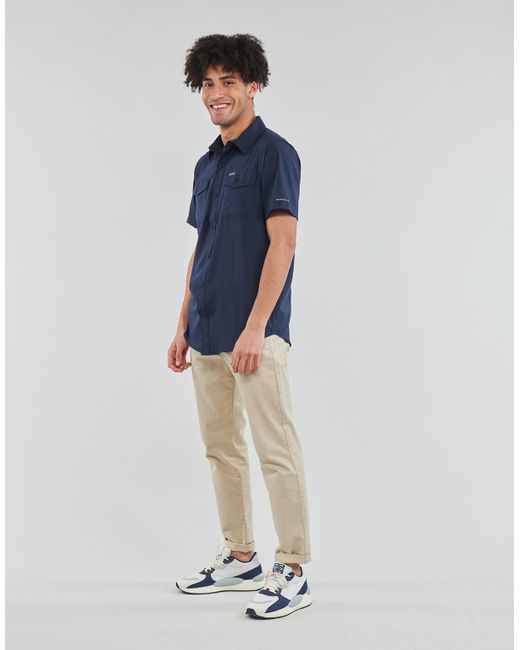 Columbia Blue Utilizertm Ii Solid Short Sleeve Shirt Short Sleeved Shirt for men