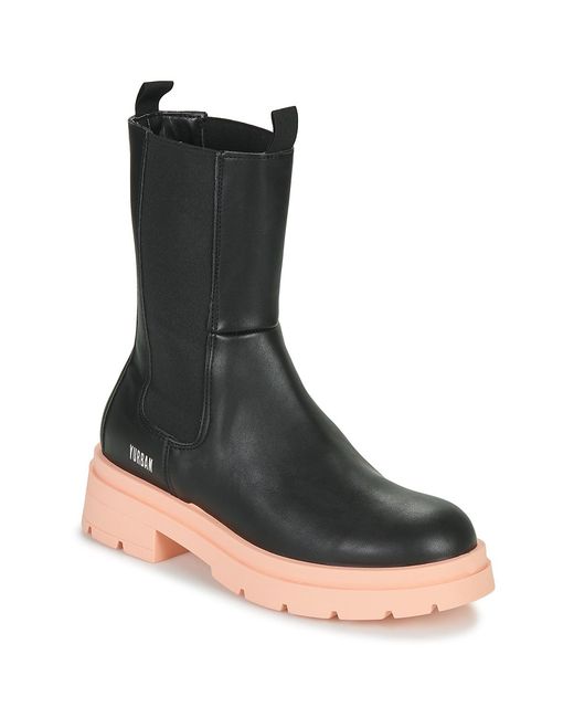 Yurban Black Mid Boots Napoli