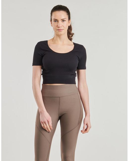 Only Play Black T Shirt Onpjaia Life Ss 2-way Crop