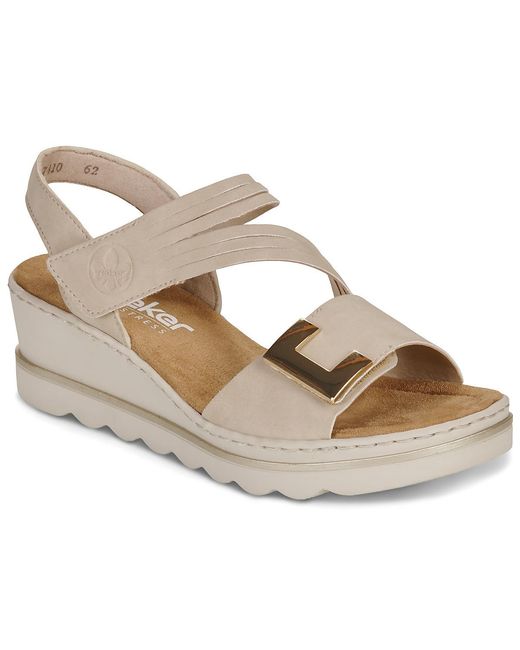 Rieker Metallic Wedge Sandals 67410-62