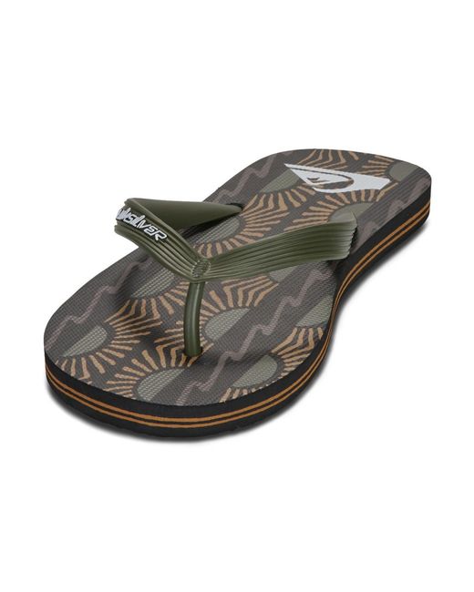 Quiksilver Black Flip Flops / Sandals (shoes) Molokai Art 26 for men