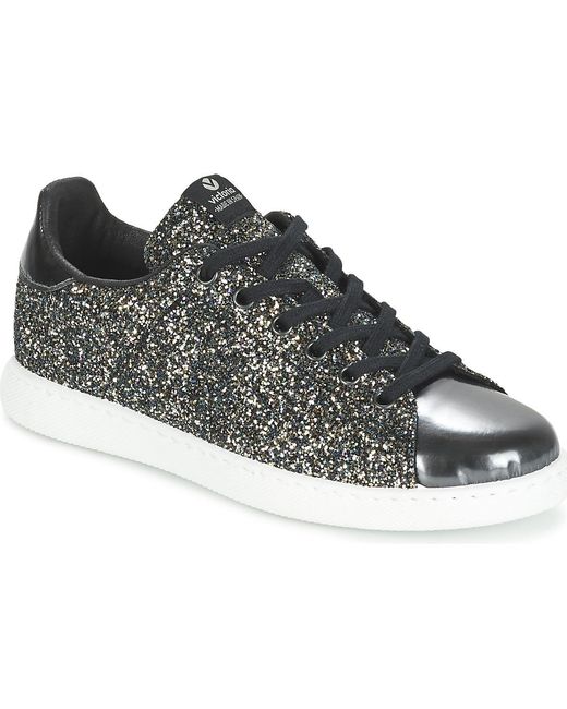 Victoria Black Deportivo Basket Glitter Shoes (trainers)