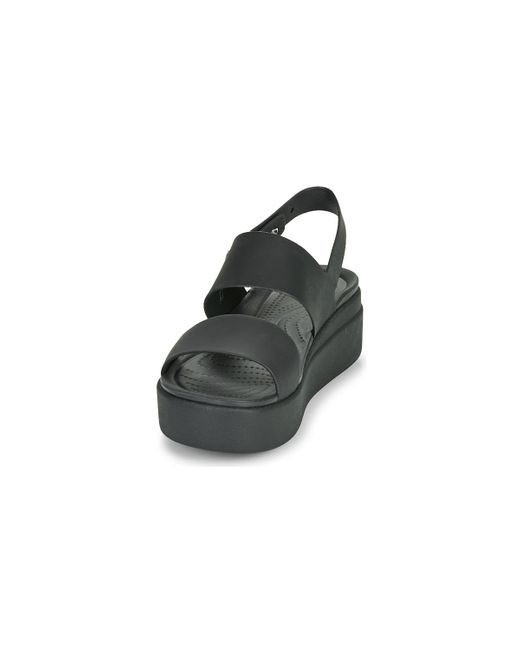 CROCSTM Black Brooklyn Low Wedge W Sandals