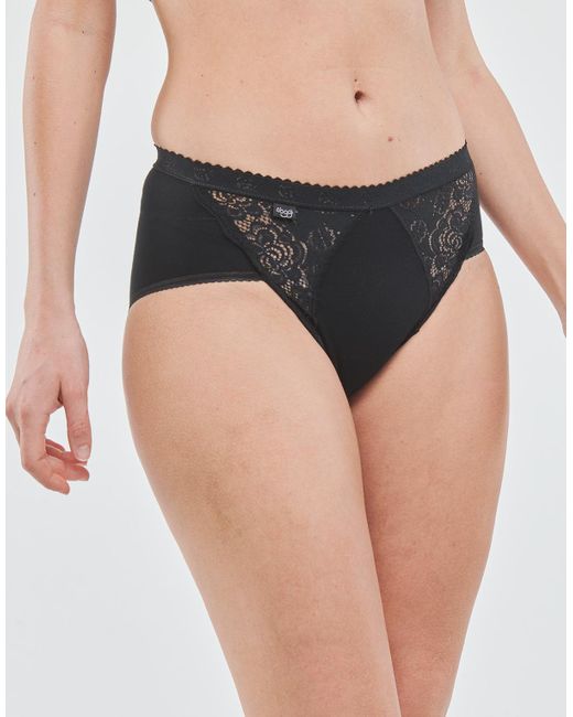 Sloggi Black Knickers/panties Chic Midi Pack X4