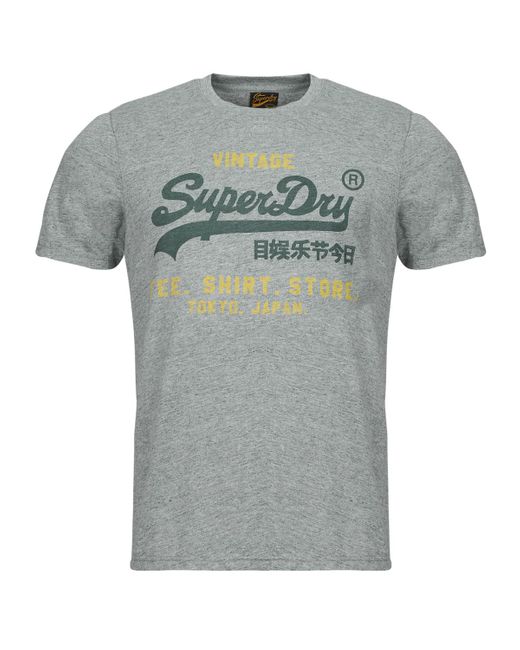 Superdry Gray T Shirt Vintage Logo for men