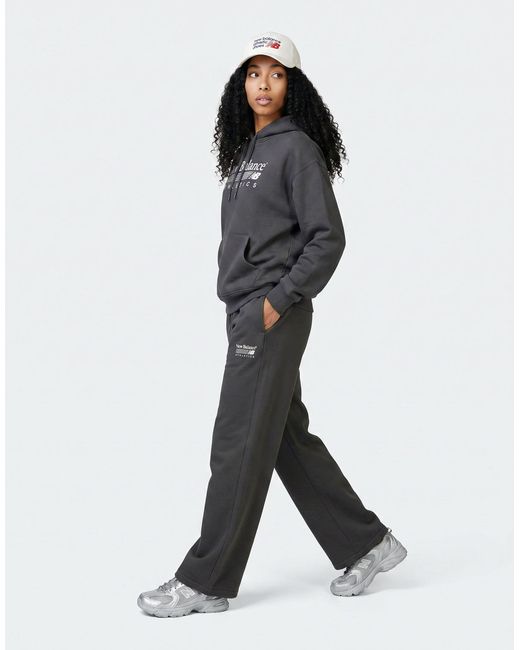 New Balance Gray Hoodies Trackside Fleece Hoodie