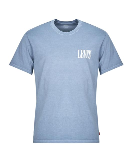 Levi's Blue T Shirt Ss Relaxed Fit Tee for men