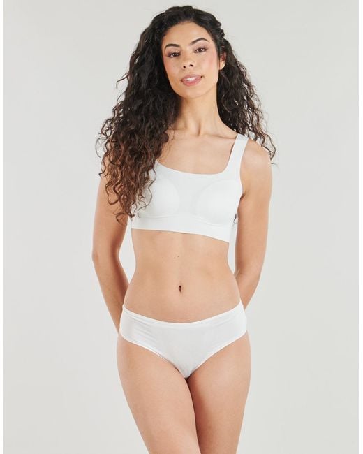 Sloggi White Sports Bras Zero Feel 2.0 Top