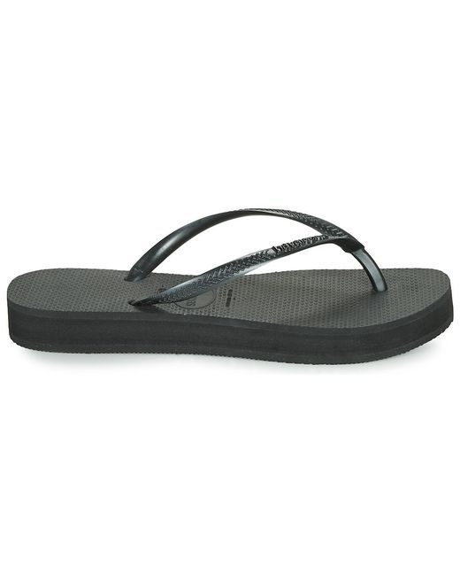 Havaianas Black Slim Flatform Flip Flops / Sandals (shoes)