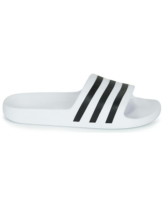 Adidas White Adilette Aqua