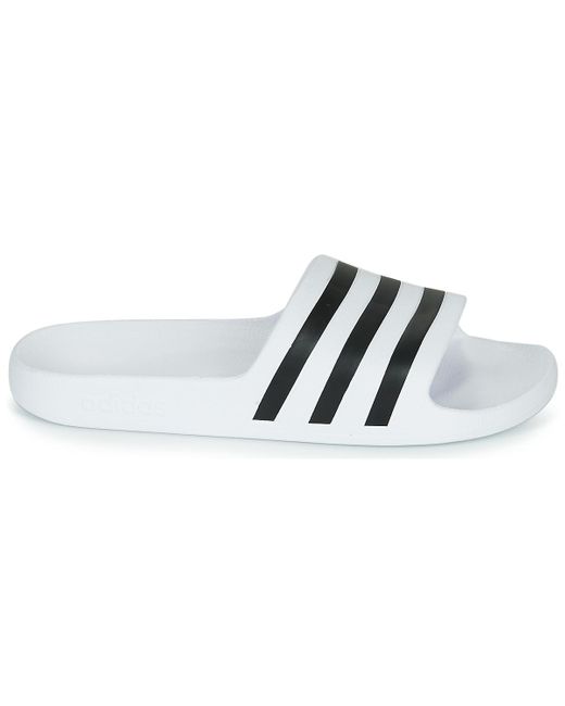 Adidas White Adilette Aqua