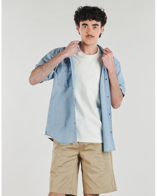 Levi's Blue Short Sleeved Shirt Ss Relaxed Fit Western for men