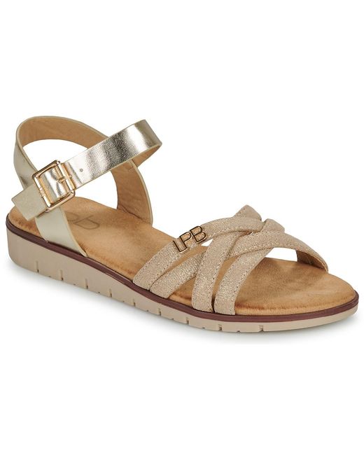 Les Petites Bombes Metallic Flat Sandals Nelli