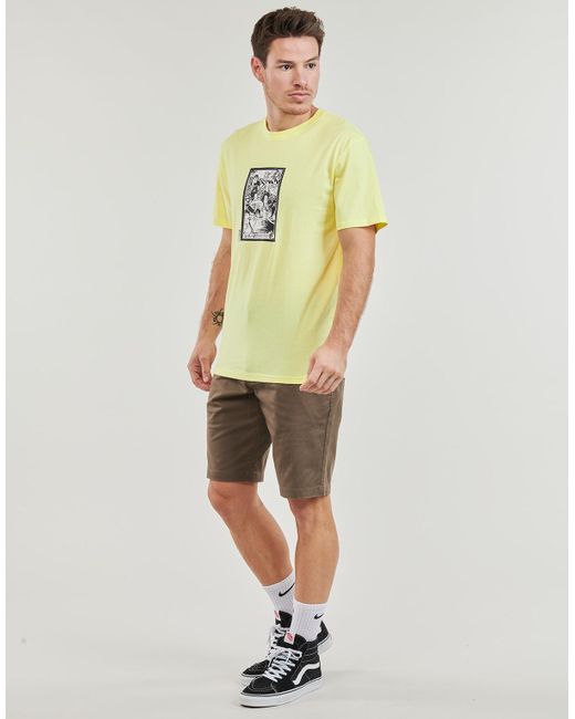 Volcom Yellow T Shirt Maditi Bsc Sst for men