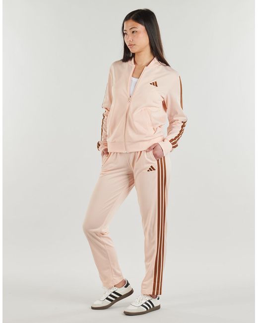 Adidas Pink Tracksuits Essentials 3-stripes Track Suit