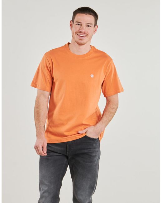 Element Orange T Shirt Crail Ss for men