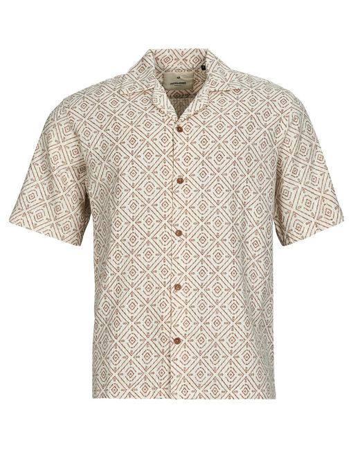 Jack & Jones Natural Short Sleeved Shirt Jprbluvincent for men