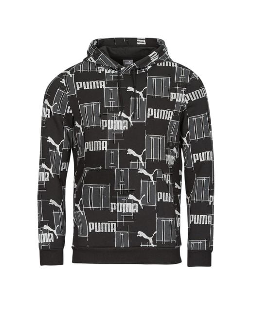 PUMA Gray Sweatshirt Ess+ Logo Lab Aop Hoodie Fl for men